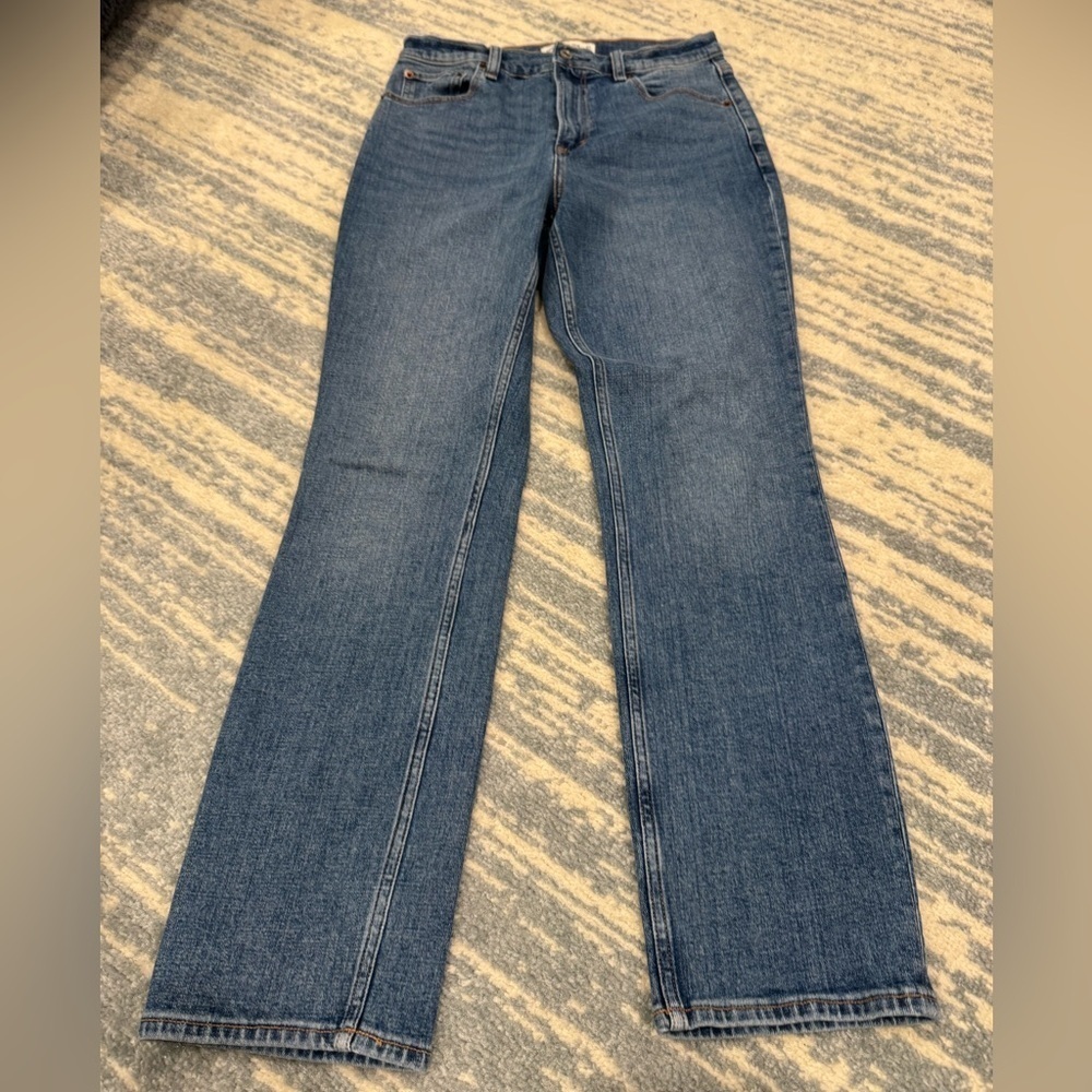 Abercrombie & Fitch Women's Slim Straight Leg Blue Jeans